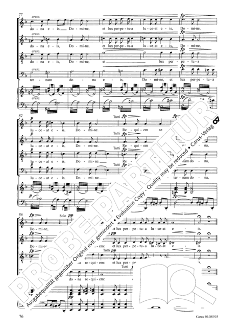 Missa pro defunctis Missa pro defunctis 4-Part scores gallery preview page 77