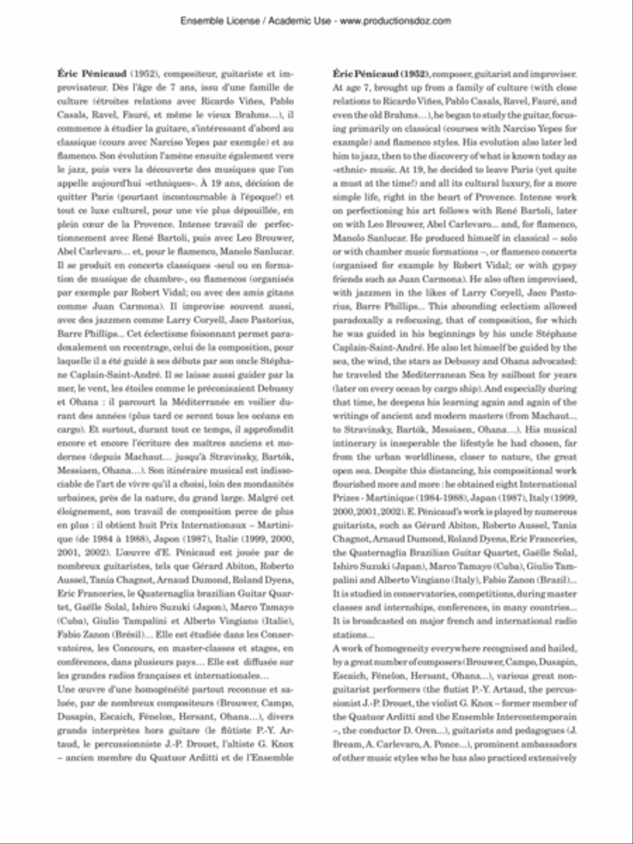 Thème, variations et carillon (version concertante) Guitar Ensemble scores gallery preview page 2