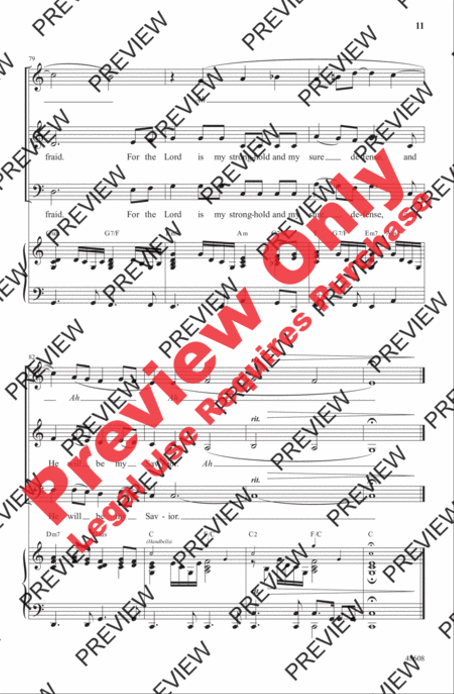 The First Song of Isaiah 3-Part scores gallery preview page 11