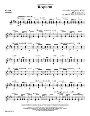 Requiem (from Dear Evan Hansen) (arr. Roger Emerson) - Guitar 1
