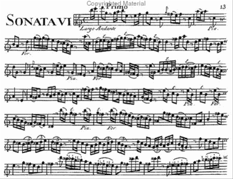 Sei Sonate a tre - Opus V Flute scores gallery preview page 3