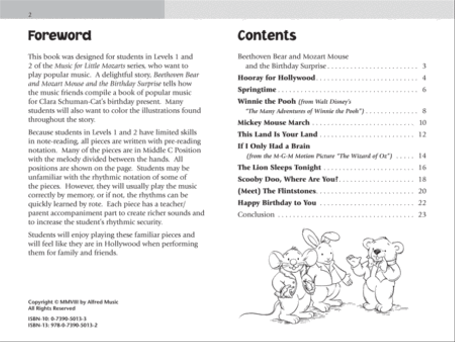 Music for Little Mozarts -- Little Mozarts Go to Hollywood, Book 1-2 Piano Method scores gallery preview page 2