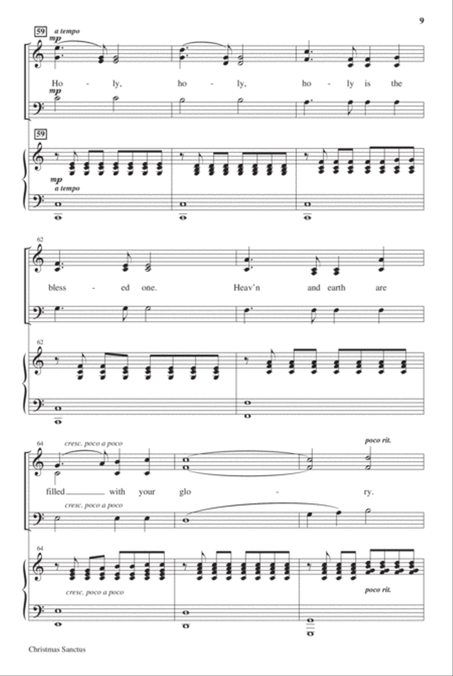 Christmas Sanctus 3-Part scores gallery preview page 10