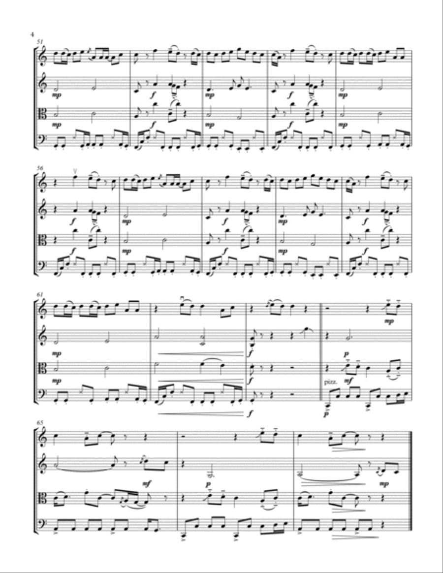 Slow Hands Slow Hands String Quartet scores gallery preview page 4