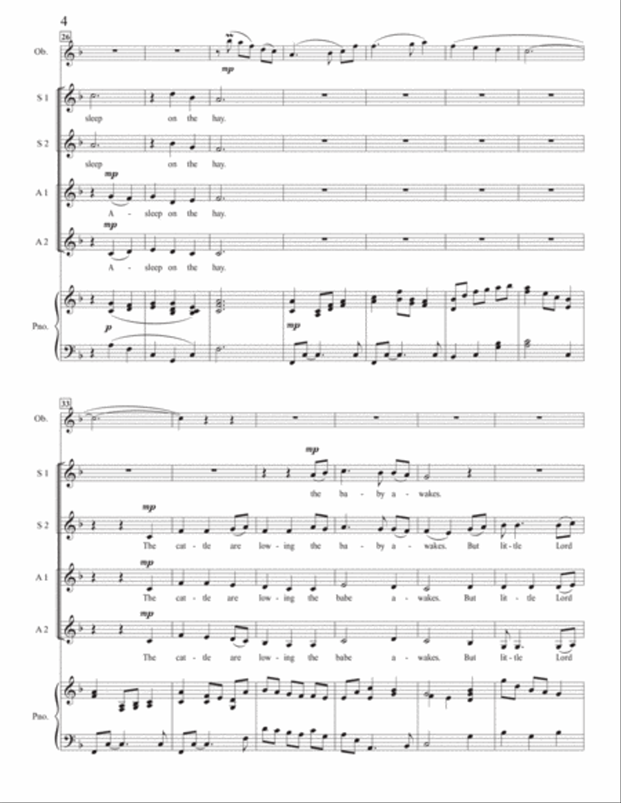 Away in a Manger SSAA scores gallery preview page 4