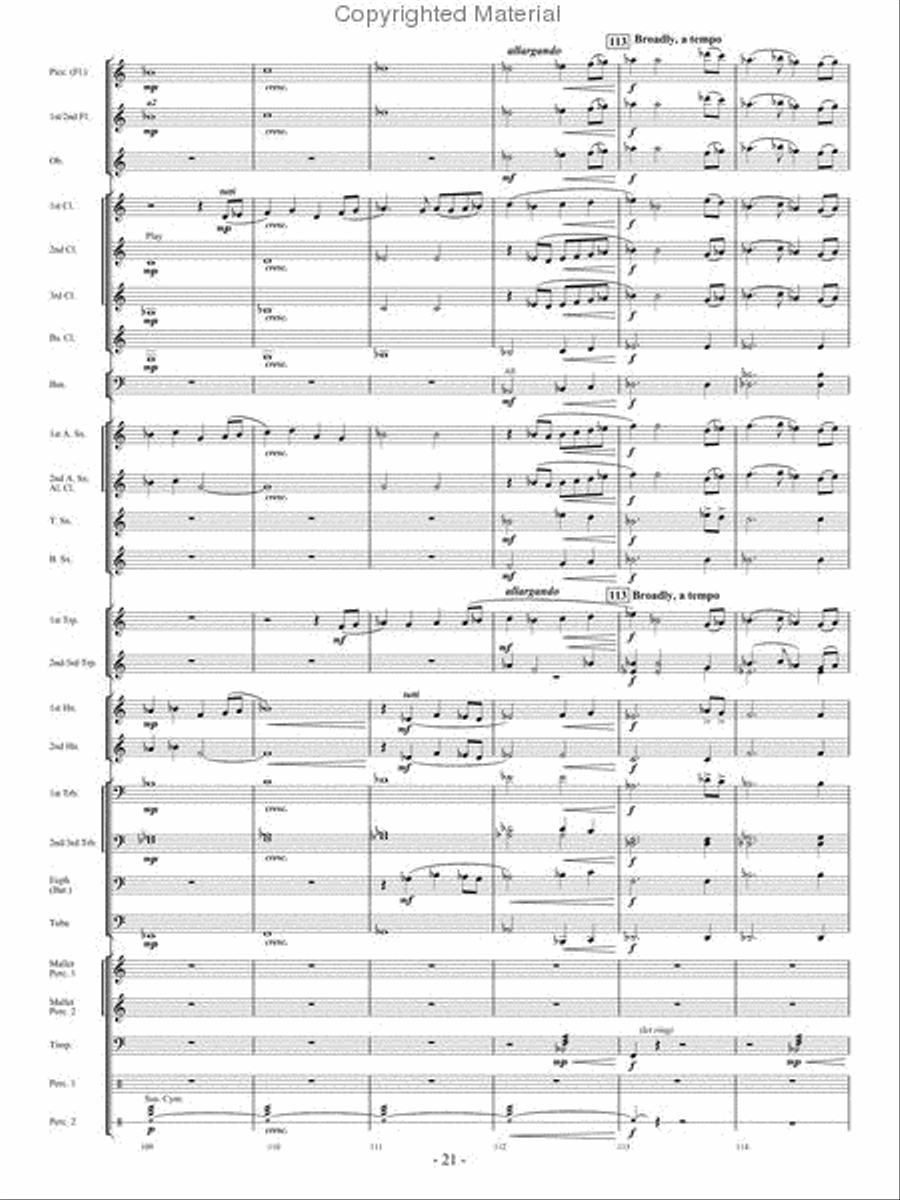 Beyond the Breaking Tides Concert Band scores gallery preview page 20