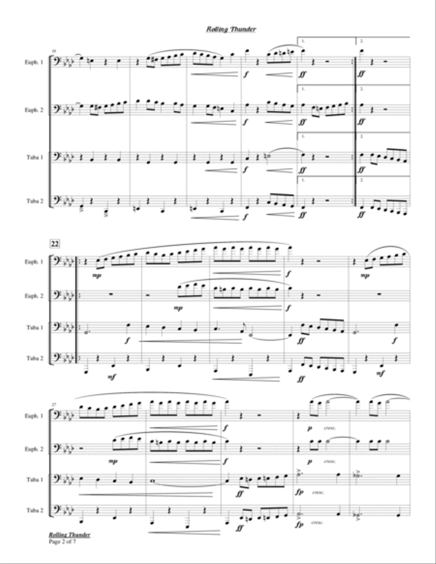 Rolling Thunder Chamber Music scores gallery preview page 2