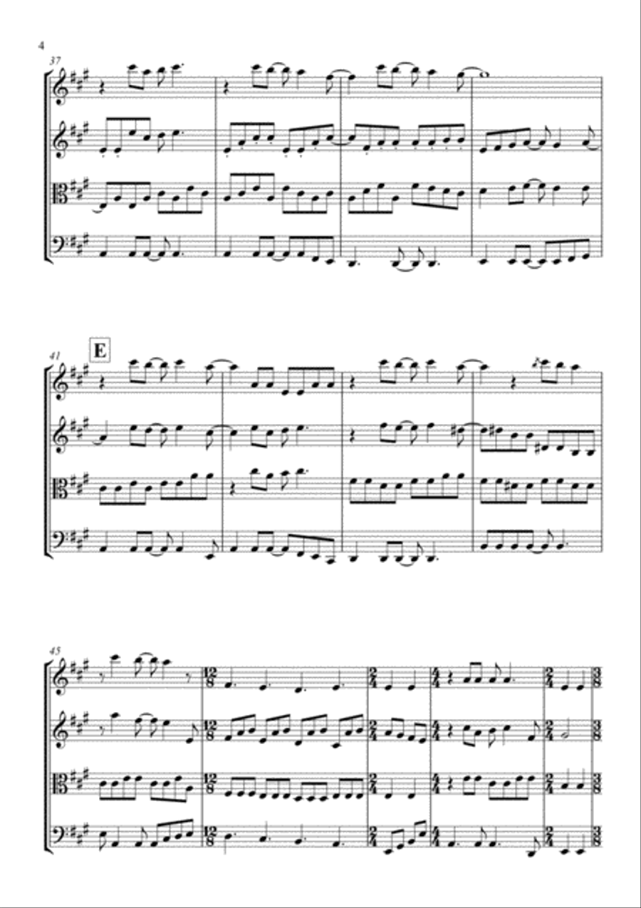 Here Comes The Sun Here Comes The Sun String Quartet scores gallery preview page 6