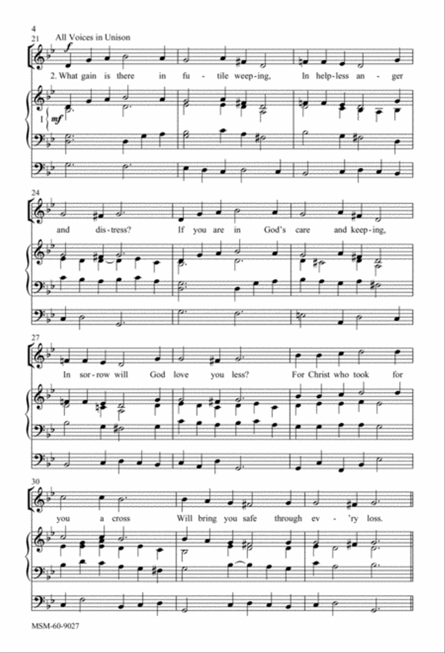 If You But Trust in God to Guide You 4-Part scores gallery preview page 4