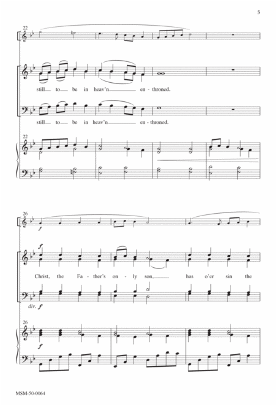 Savior of the Nations, Come 4-Part scores gallery preview page 4