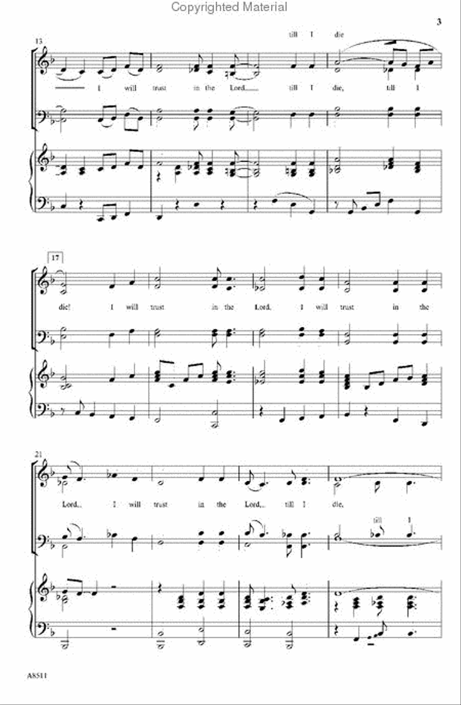 I Will Trust in the Lord I Will Trust in the Lord 4-Part scores gallery preview page 3