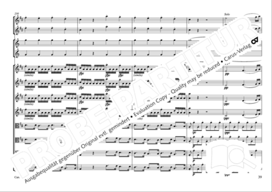 Concertone in D major Horn scores gallery preview page 40