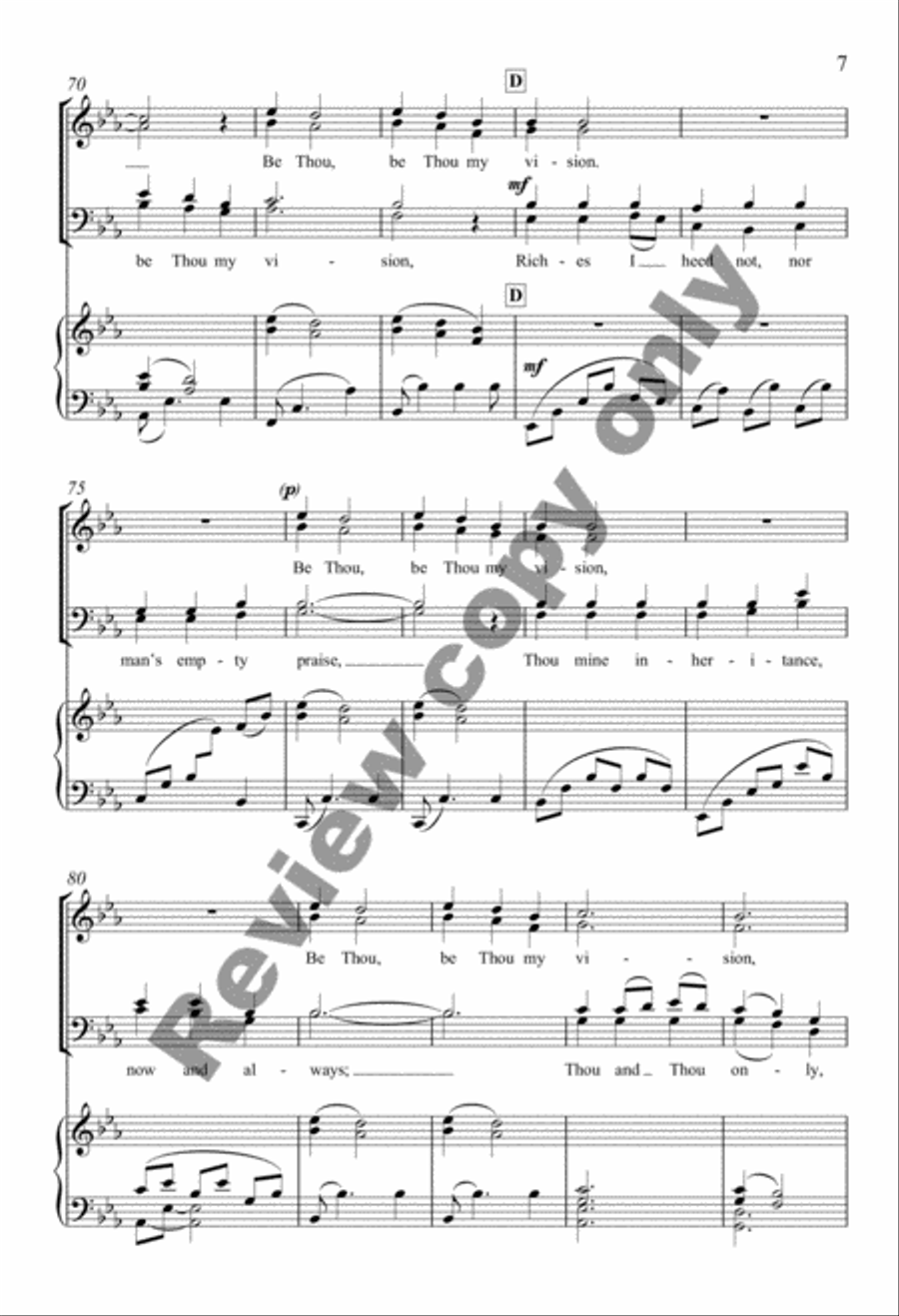 Be Thou My Vision from Three Folk Hymns 4-Part scores gallery preview page 15