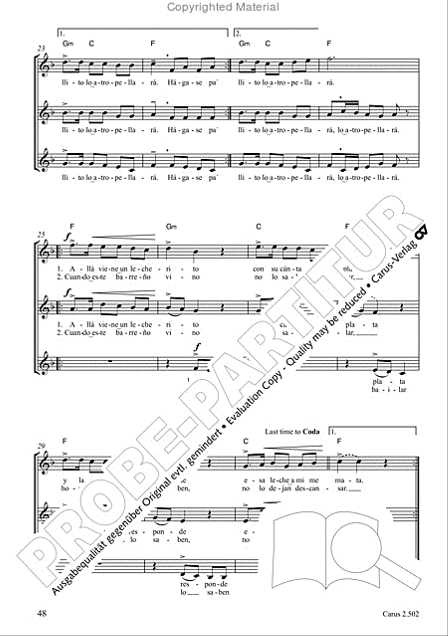 Makumbebe II. Latin American Choral Repertoire. Carmina mundi. Music + CD Choir scores gallery preview page 49