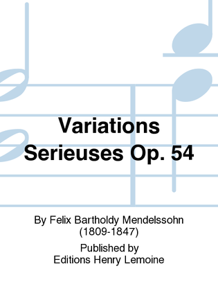 Book cover for Variations serieuses Op. 54
