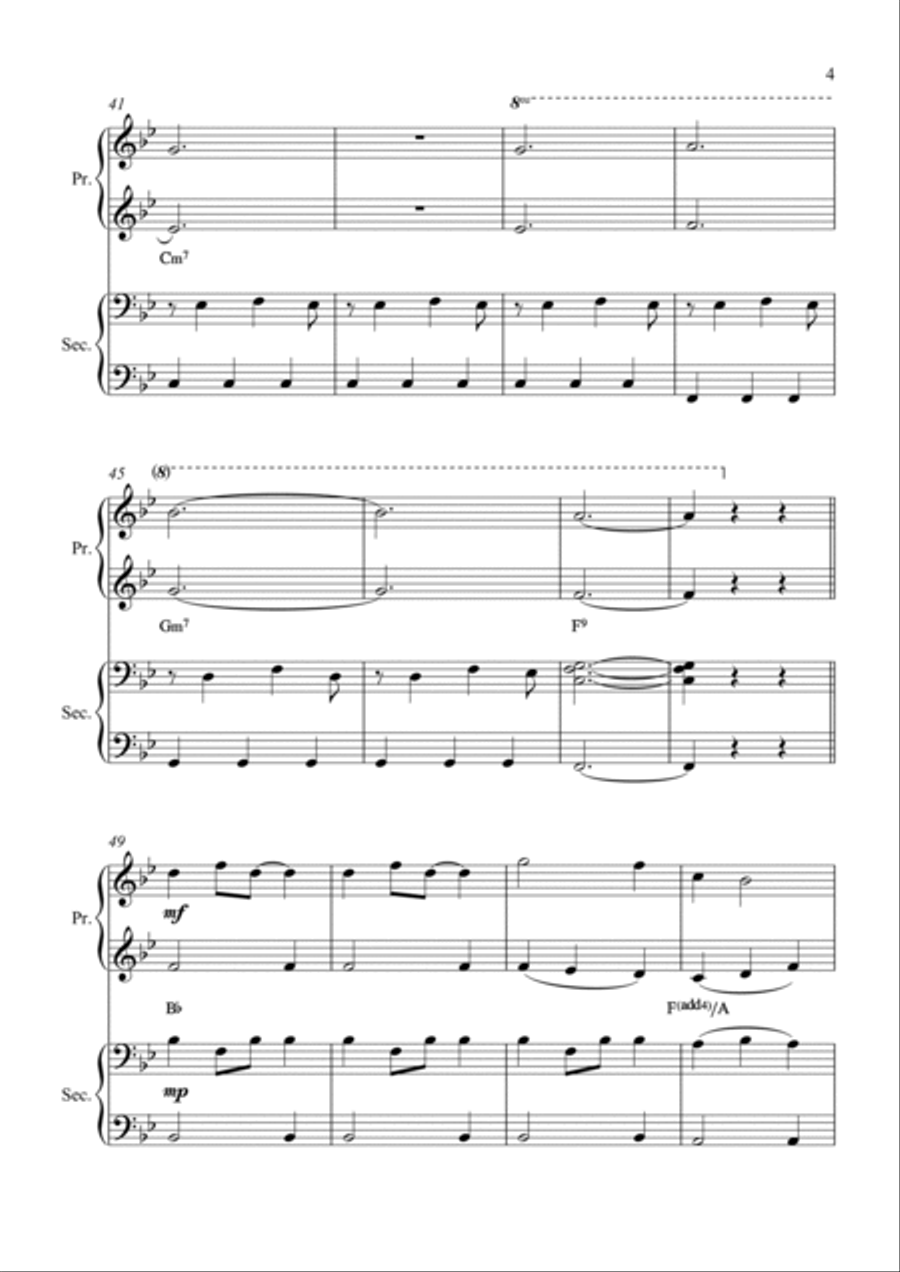 A Thousand Years 1 Piano, 4-Hands scores gallery preview page 6