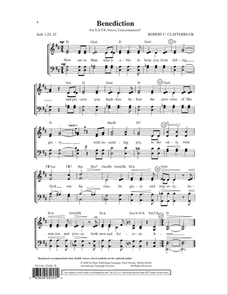 Open Our Eyes, Lord / Benediction Choir scores gallery preview page 4