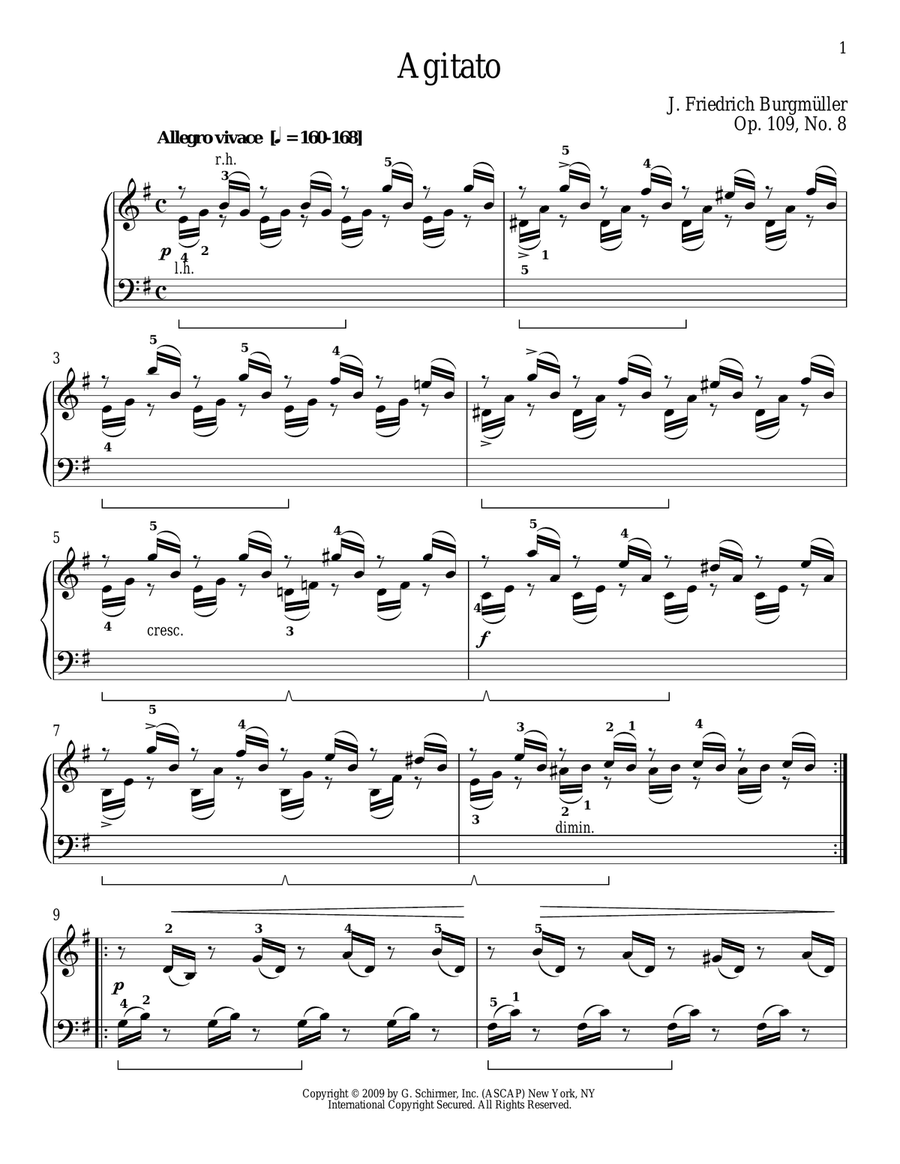 Agitato Piano Solo scores gallery preview page 1