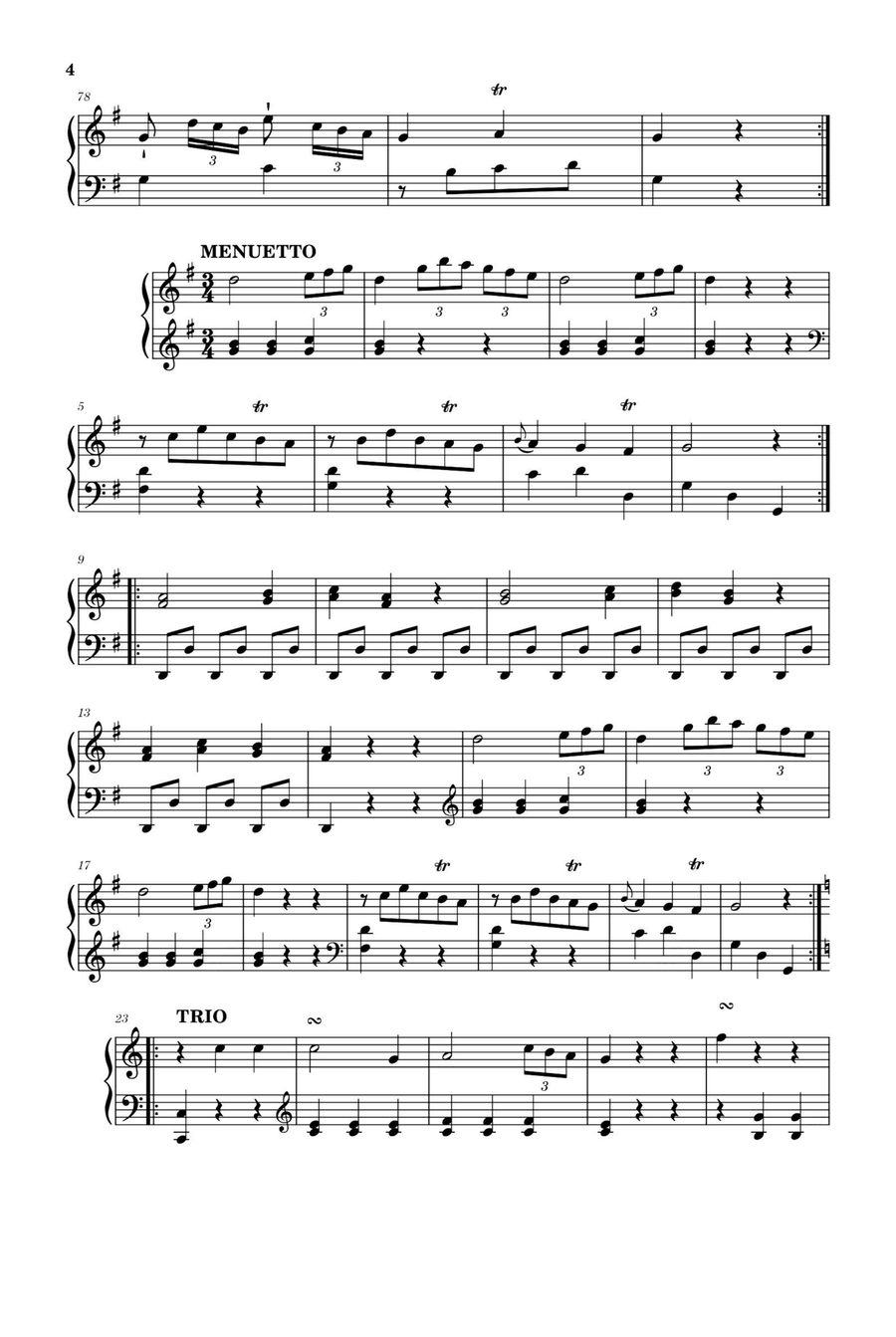 Sonata in G Major Hob. XVI G1 - Franz Joseph Haydn Piano Solo scores gallery preview page 4