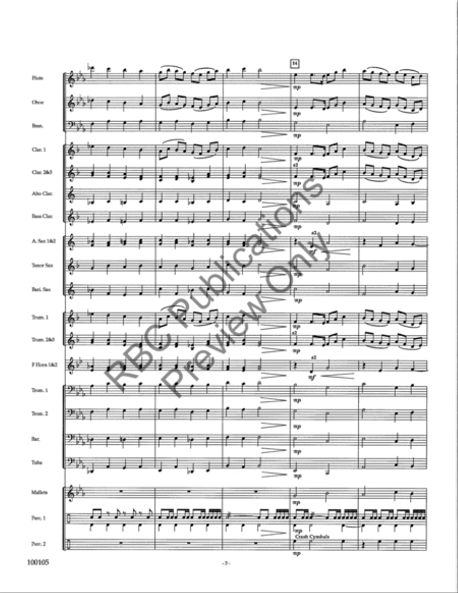 Santa Fe Trail (Score) Concert Band scores gallery preview page 6