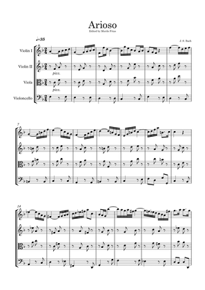 Arioso - J. S. Bach - String Quartet (Score and all parts)