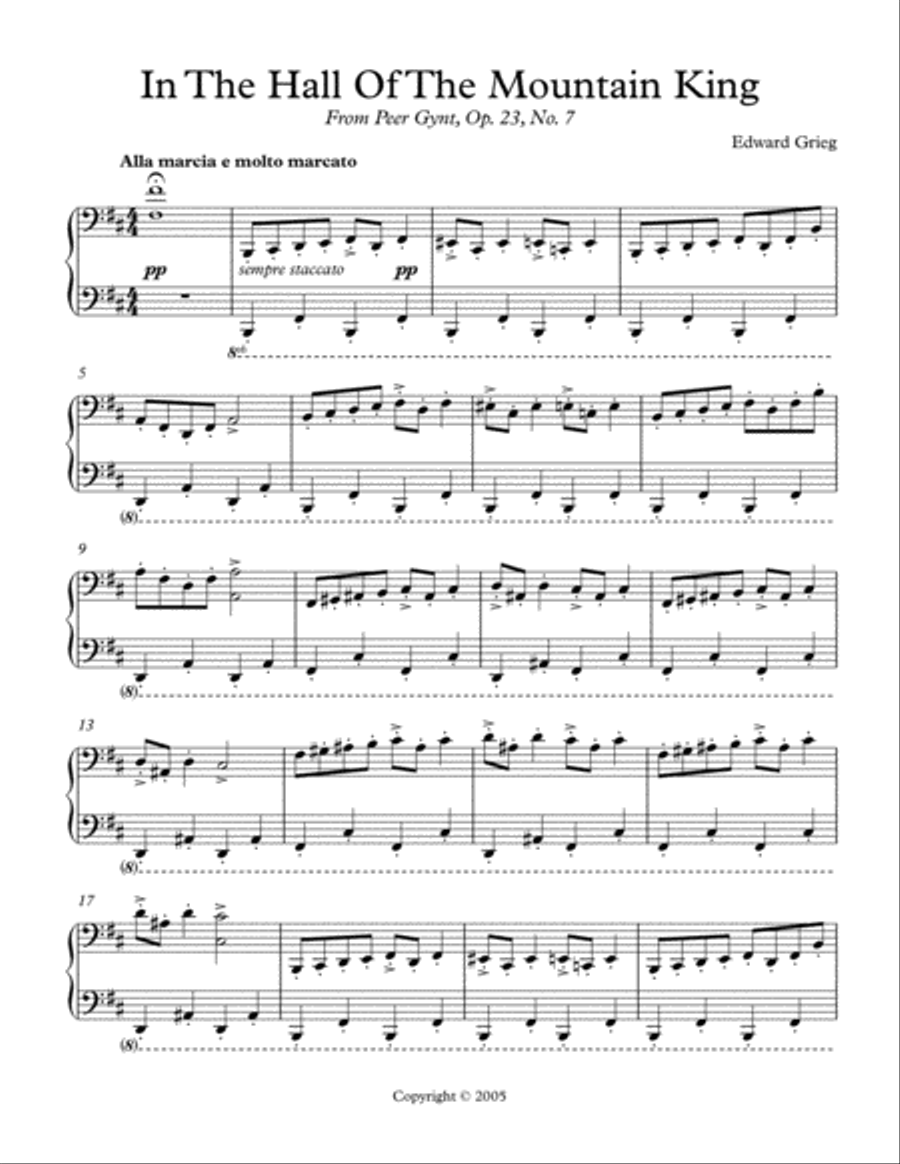 In The Hall of the Mountain King (Op. 23, No. 7) Small Ensemble scores gallery preview page 2
