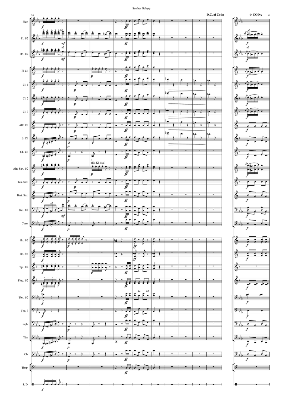 Seufzer Galopp (Sigh Gallop) op. 9 Concert Band scores gallery preview page 5