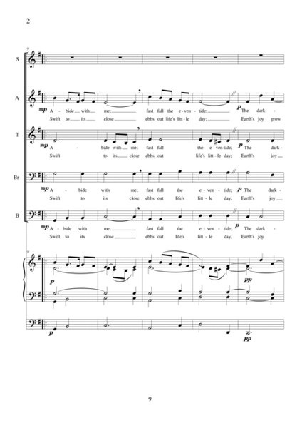 Abide with me - Hymn for SATBrB choir and Organ image number null