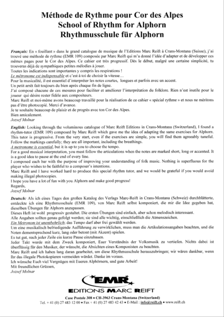 Methode de Rythme Alphorn scores gallery preview page 3