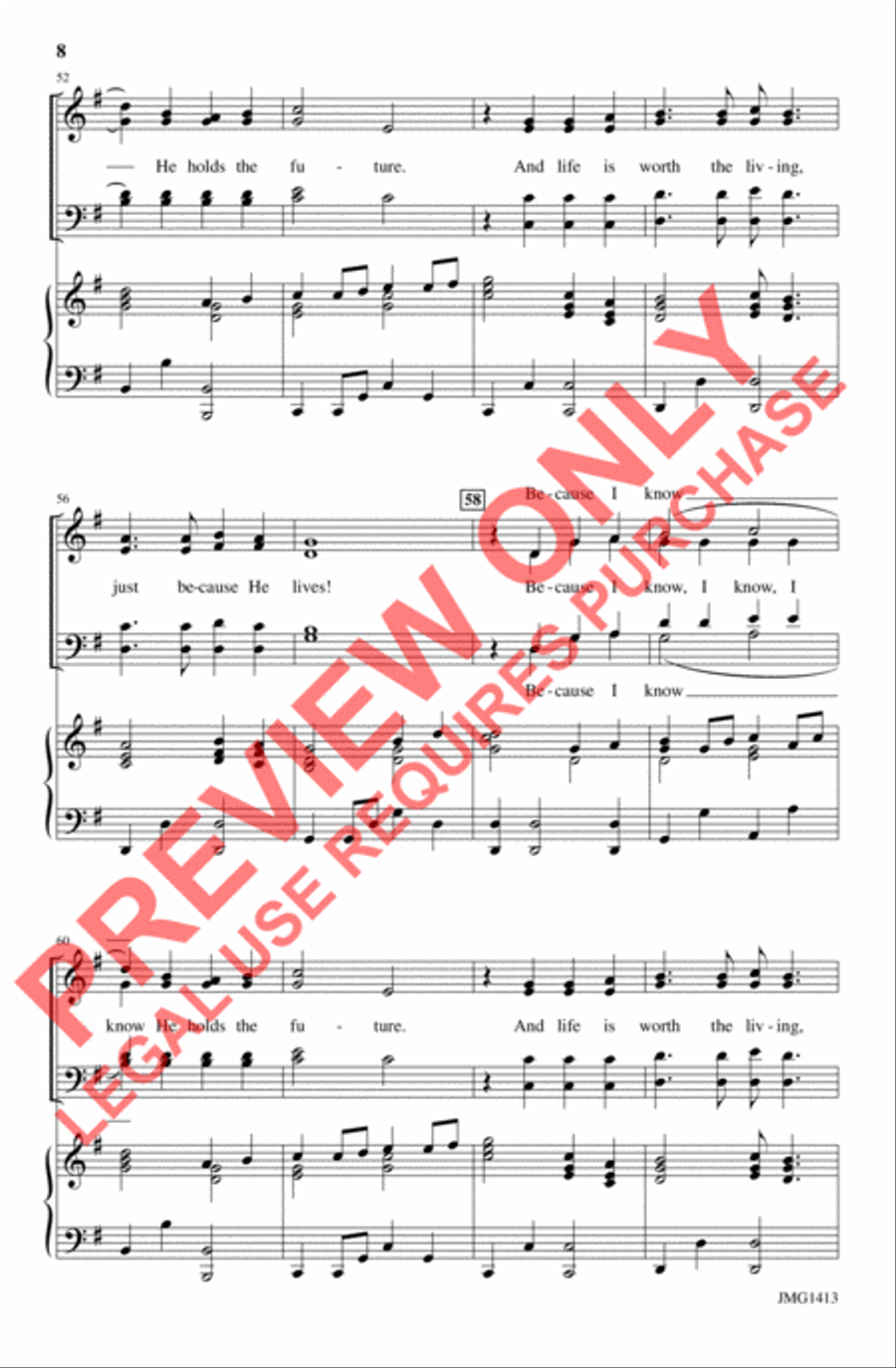 Alleluia! He Lives! Alleluia! He Lives! 4-Part scores gallery preview page 7