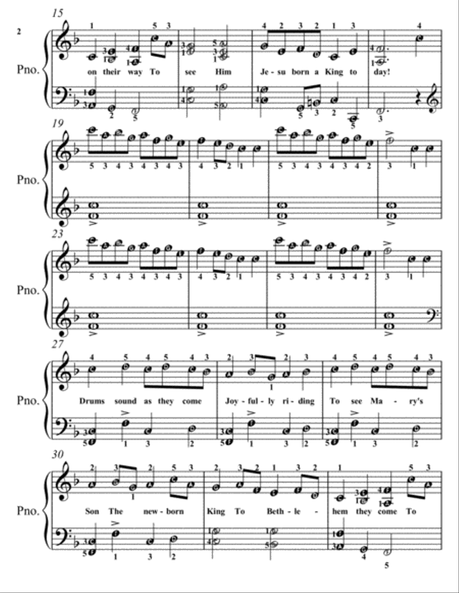 Twelfth Night Song Easy Elementary Piano Sheet Music Easy Piano scores gallery preview page 3