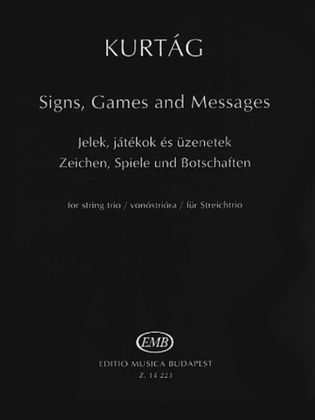 Book cover for Signs, Games and Messages for String Trio