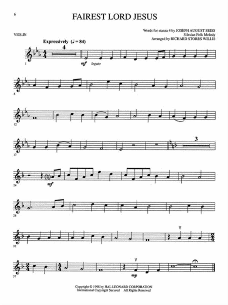 Praise & Worship Hymn Solos Violin Solo scores gallery preview page 4