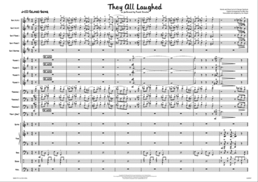 They All Laughed Big Band scores gallery preview page 2