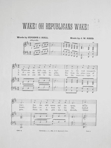 Wake! Oh Republicans Wake! Song and Chorus