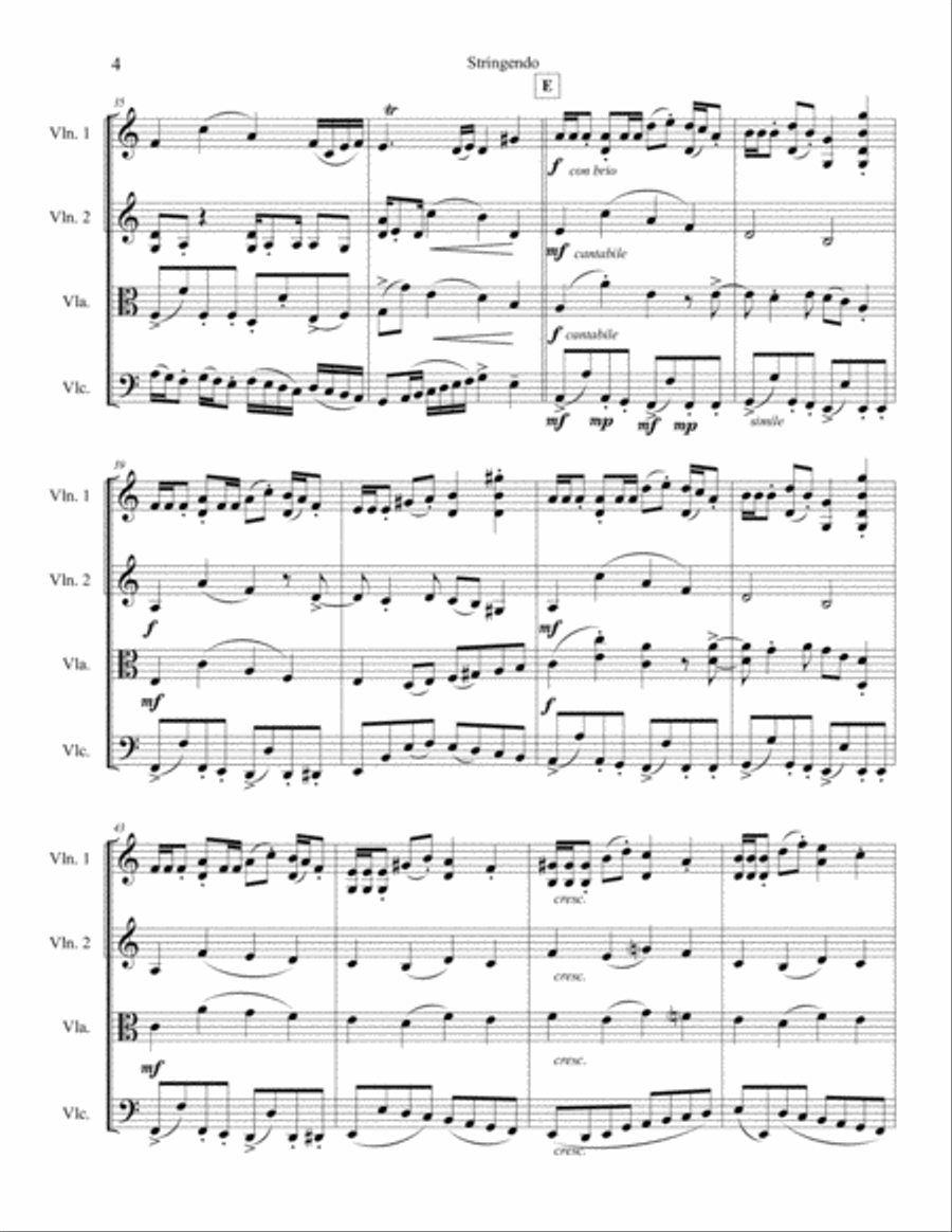 Stringendo - String Quartet String Quartet scores gallery preview page 5