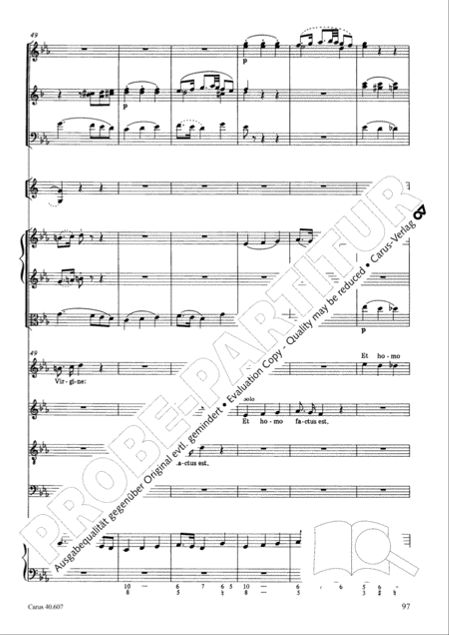 Mass in time of war (Missa in tempore belli) 4-Part scores gallery preview page 107