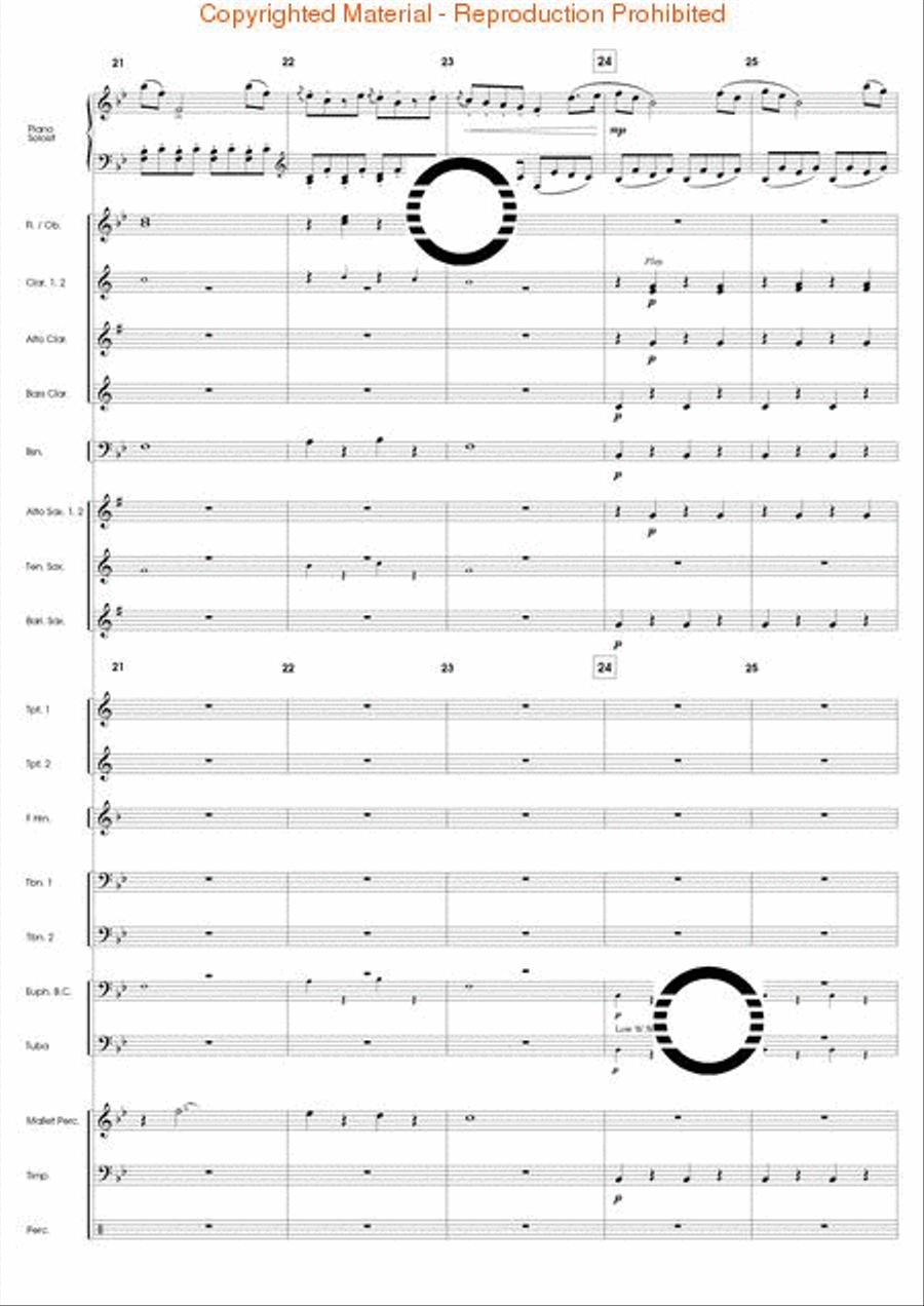 Classical Suite for Piano and Concert Band Concert Band scores gallery preview page 14
