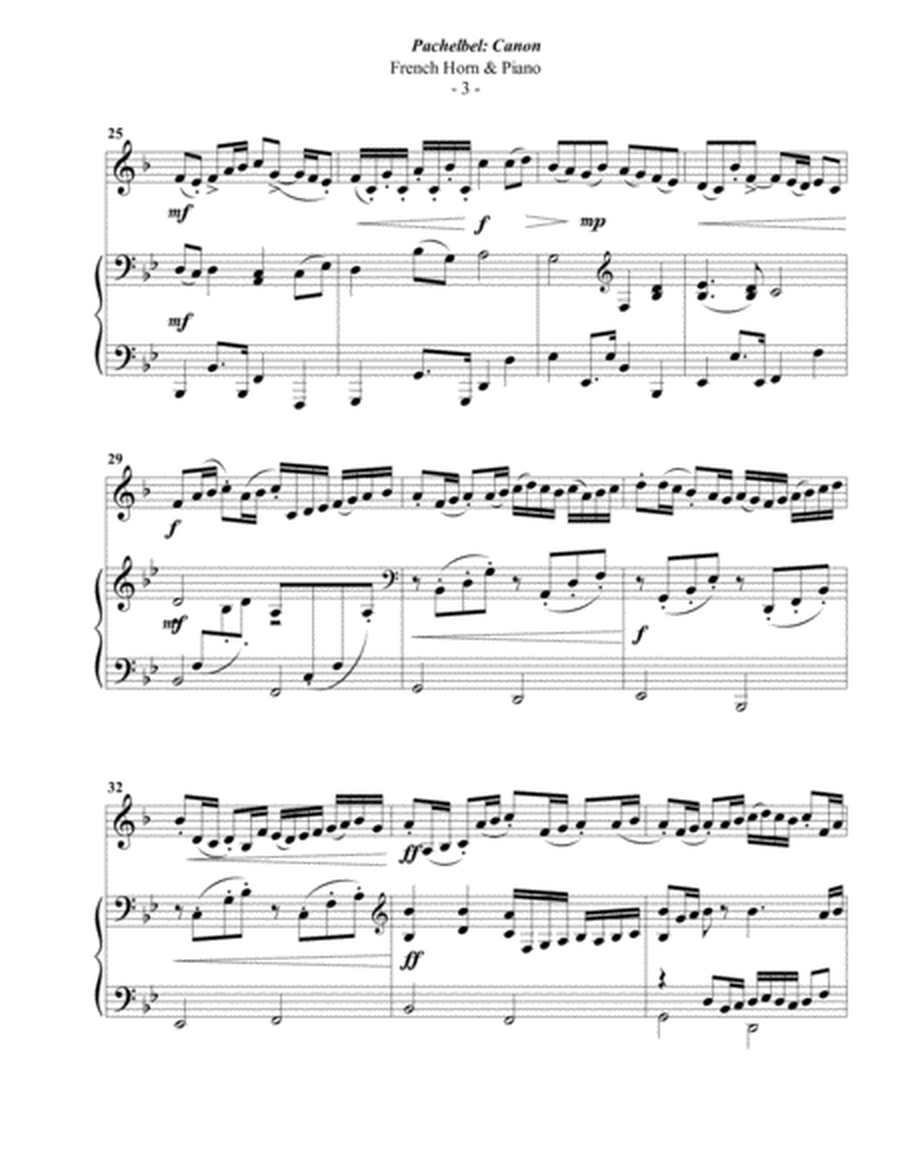 Pachelbel: Canon for French Horn & Piano image number null