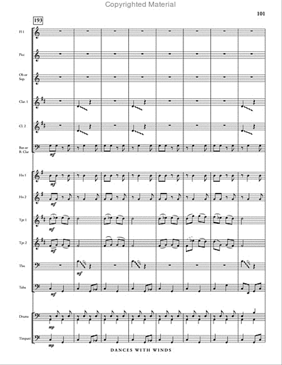 Dances with Winds Dances with Winds Concert Band scores gallery preview page 13