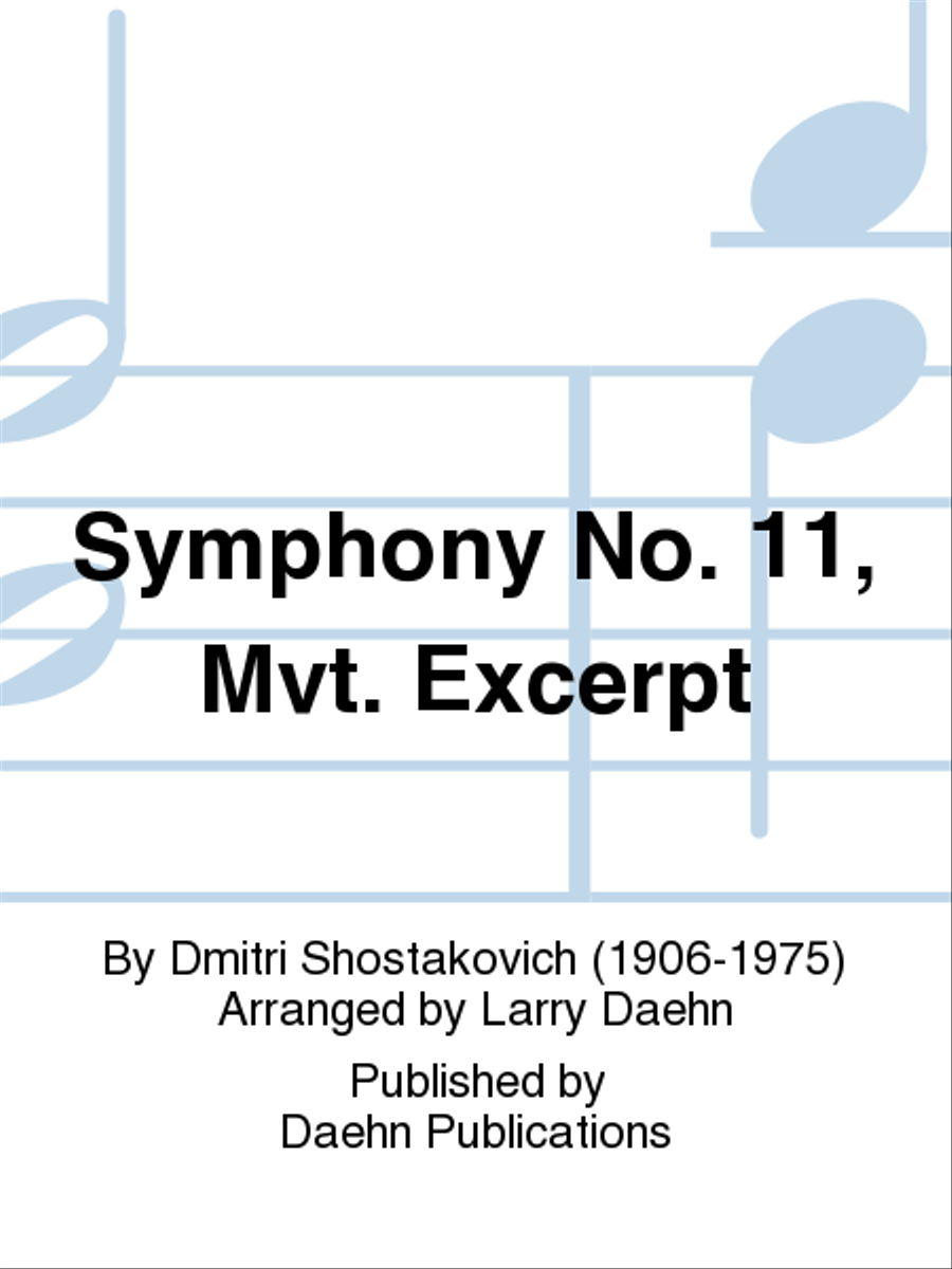 Symphony No. 11, Mvt. Excerpt Concert Band scores gallery preview page 1