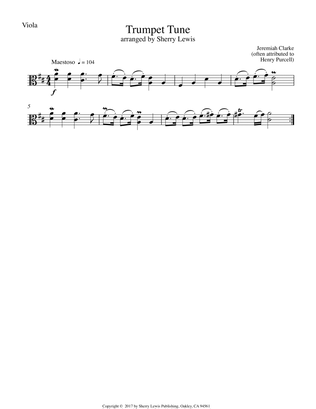 Book cover for Trumpet Tune for Viola Solo