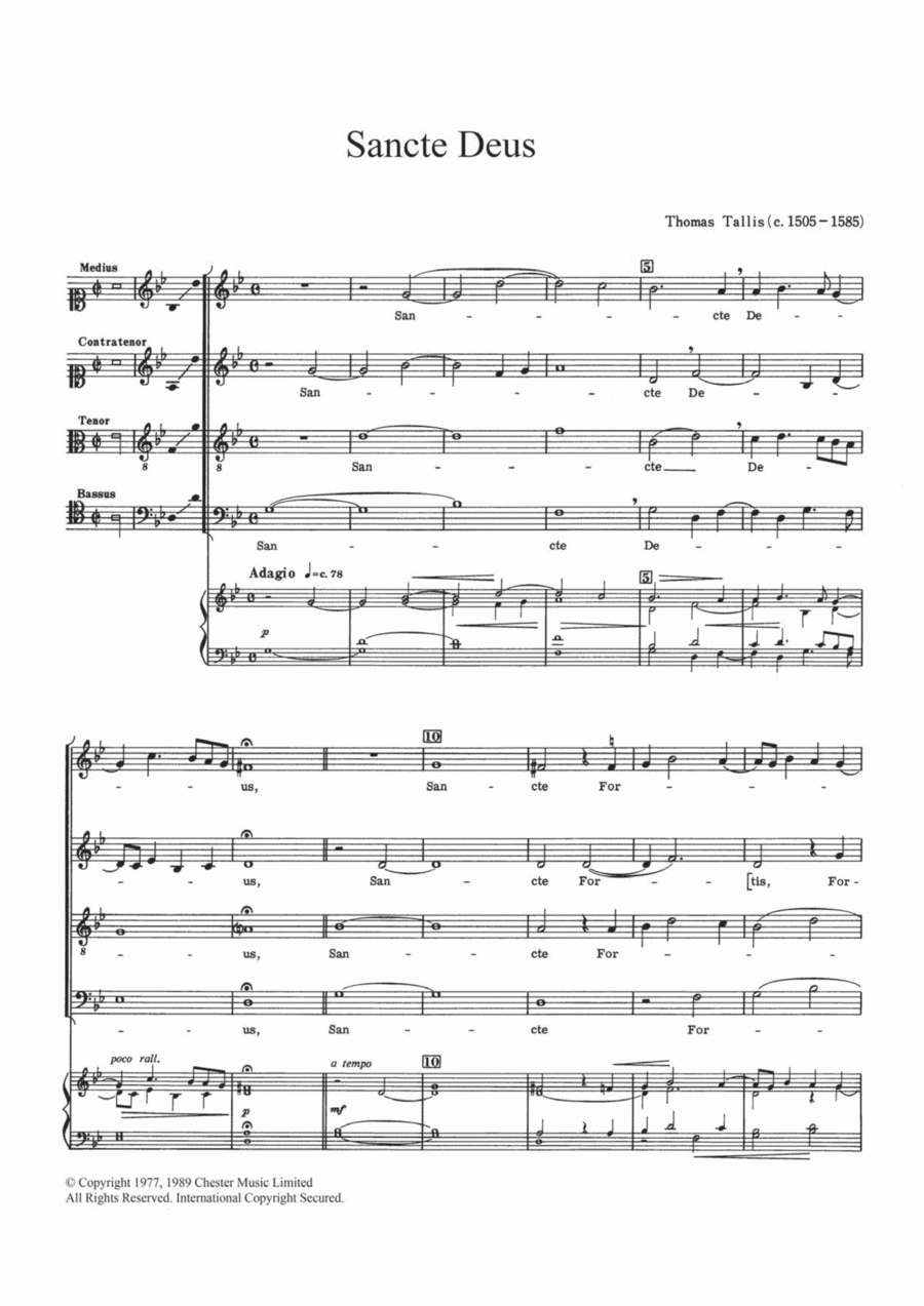 Sancte Deus 4-Part scores gallery preview page 1