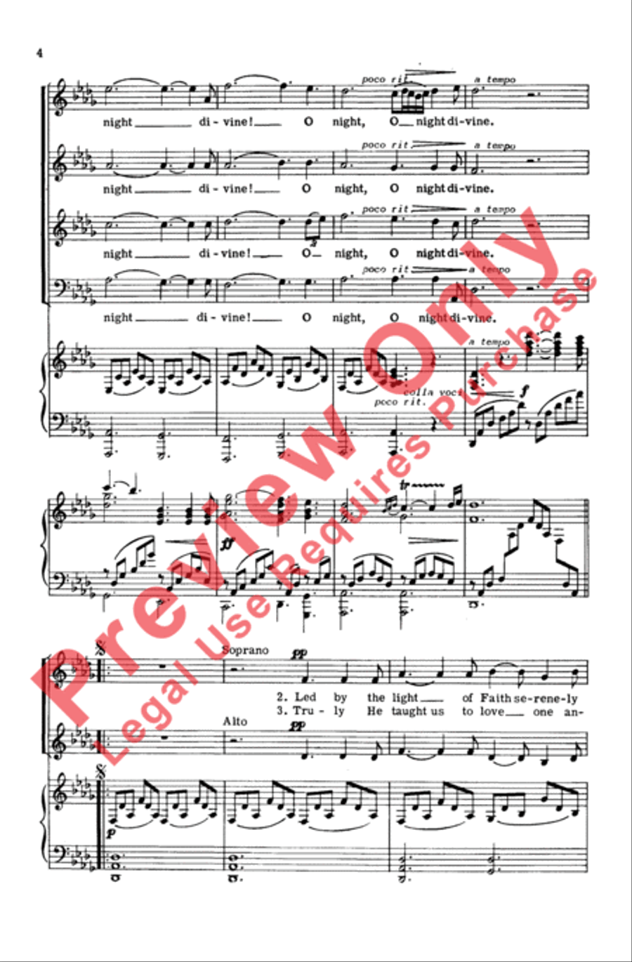 O Holy Night 4-Part scores gallery preview page 4