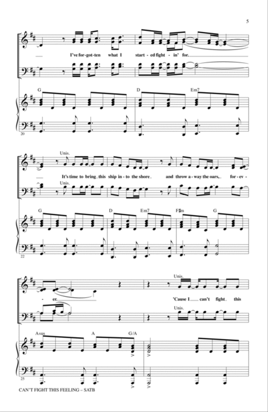 Can't Fight This Feeling (from Glee) (adapt. Alan Billingsley) 4-Part scores gallery preview page 4