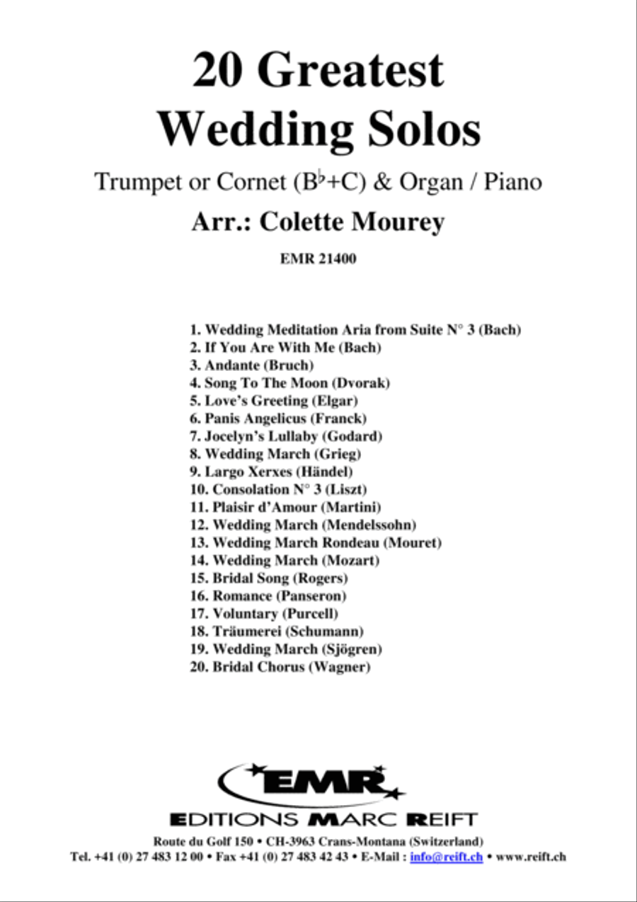 20 Greatest Wedding Solos Cornet scores gallery preview page 2