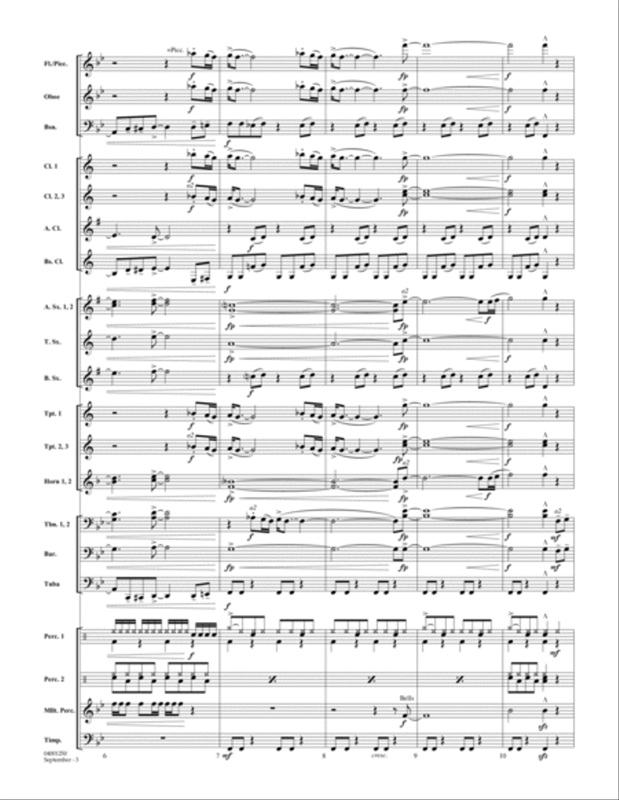 September (arr. Paul Murtha) - Conductor Score (Full Score) Concert Band scores gallery preview page 3