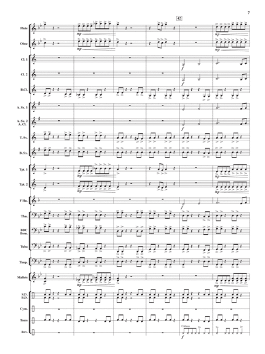 Renegade Dances Renegade Dances Concert Band scores gallery preview page 7
