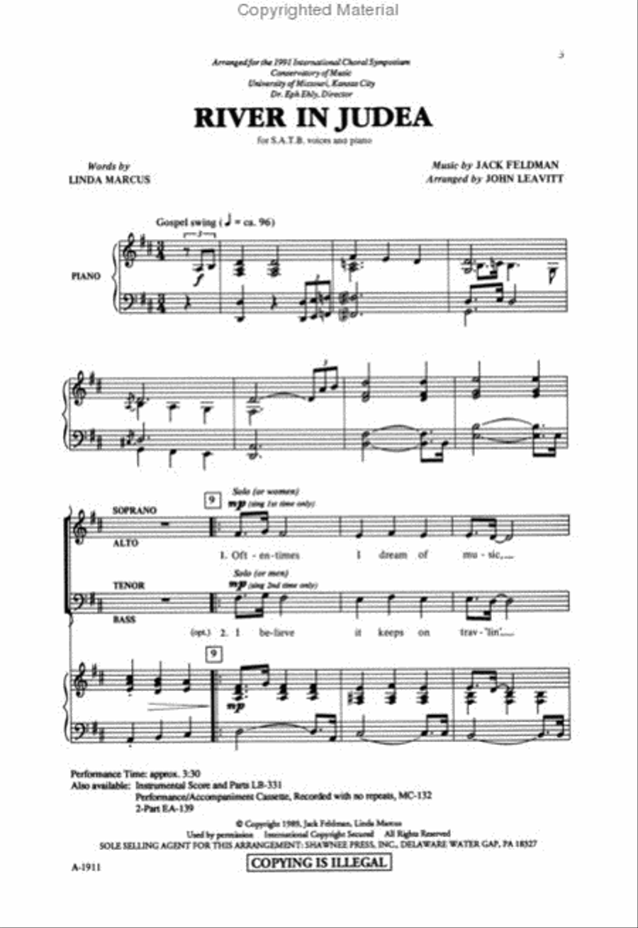 River in Judea 4-Part scores gallery preview page 2