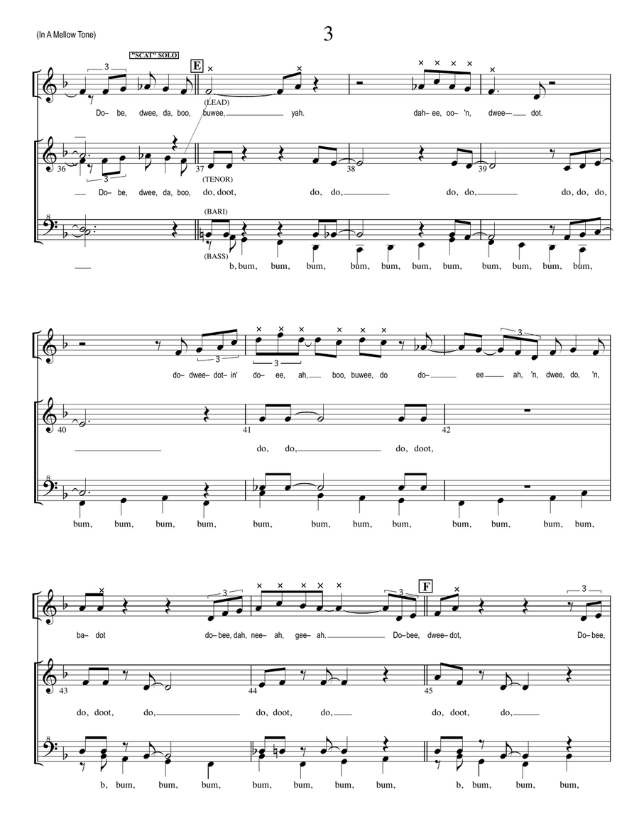 In A Mellow Tone SSAA scores gallery preview page 3